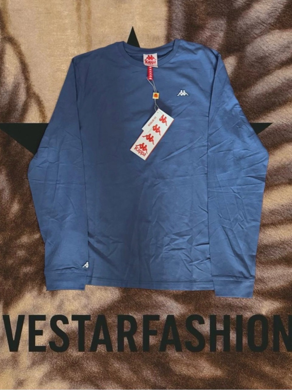 Kappa Long Sleeve Crewneck Shirt - Slate Blue